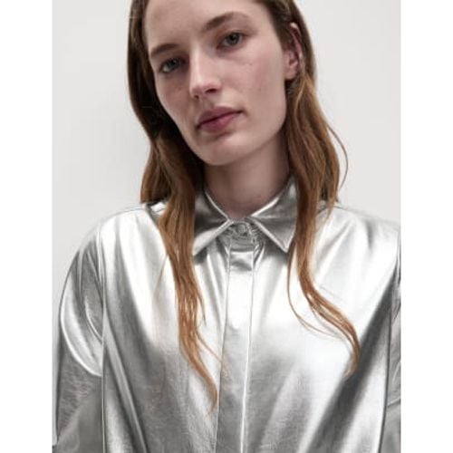 Womens Metallic Collared Shirt - - M&S Collection - Modalova