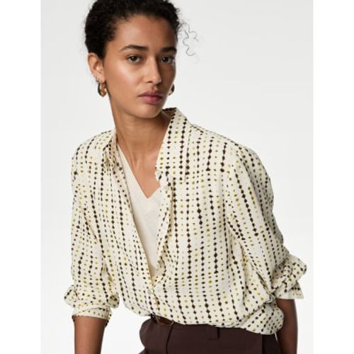 Womens Printed Collared Button Through Blouse - - M&S Collection - Modalova