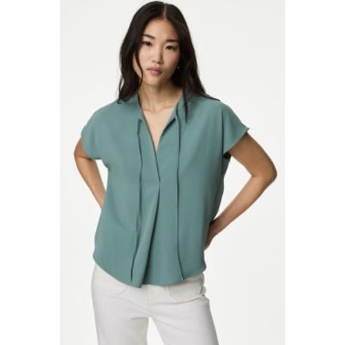 Womens Tie Neck Popover Blouse - - M&S Collection - Modalova