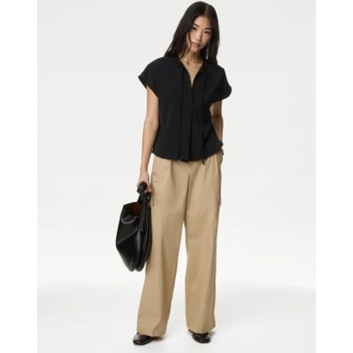 Womens Tie Neck Popover Blouse - - M&S Collection - Modalova