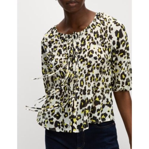 Womens Shirred Tie Front Blouse - - M&S Collection - Modalova