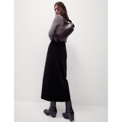 Womens Corduroy Midi Skirt - - M&S Collection - Modalova