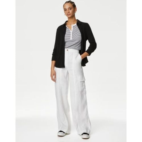 Womens Pure Linen Cargo Trousers - - M&S Collection - Modalova