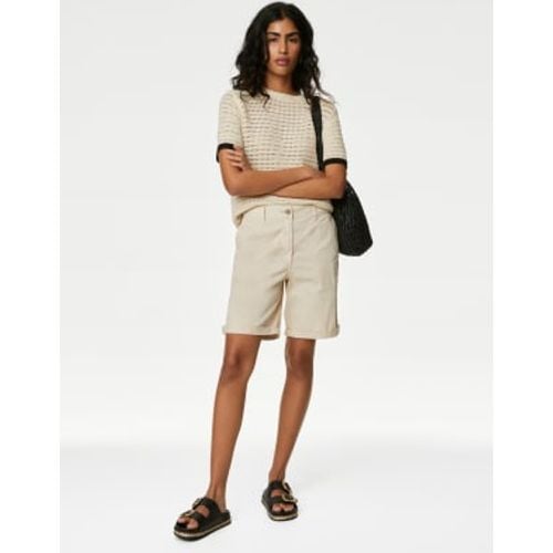 Womens Cotton Rich Tea Dyed Chino Shorts - - M&S Collection - Modalova