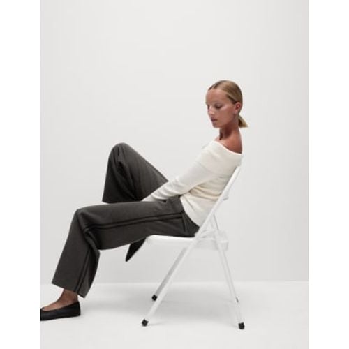 Womens Side Stripe Pull On Wide Leg Trousers - - M&S Collection - Modalova