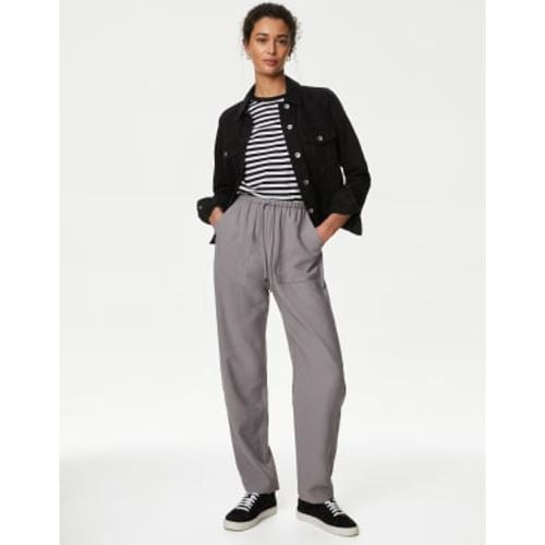 Womens Lyocel Rich Tapered Ankle Grazer Trousers - - M&S Collection - Modalova