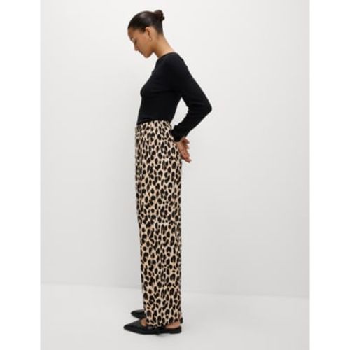 Womens Animal Print Carrot Leg Ankle Grazer Trousers - - M&S Collection - Modalova