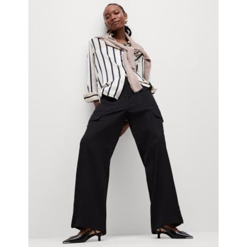 Womens Cargo Wide Leg Trousers - - M&S Collection - Modalova