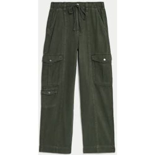 Womens Twill Cargo Drawstring Trousers - - M&S Collection - Modalova