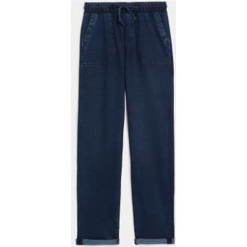 Womens Denim Jersey Straight Leg Trousers - - M&S Collection - Modalova