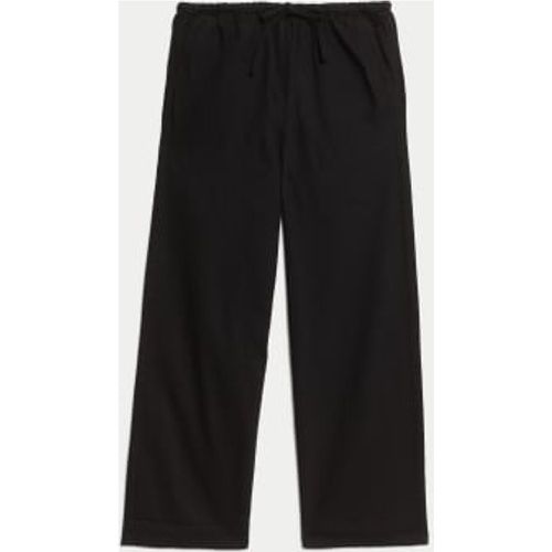 Womens Denim Drawstring Wide-Leg Trousers - - M&S Collection - Modalova