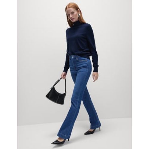 Womens High Waisted Crease Front Slim Flare Jeans - - M&S Collection - Modalova