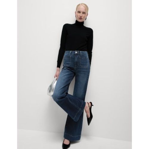 Womens Patch Pocket Flare High Waisted Jeans - - M&S Collection - Modalova