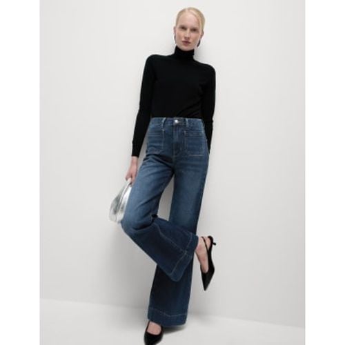 Womens Patch Pocket Flare High Waisted Jeans - - M&S Collection - Modalova