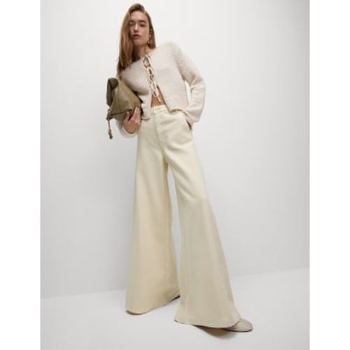 Womens Cotton Rich Palazzo Trousers - - M&S Collection - Modalova