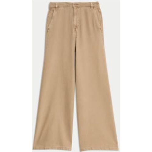 Womens Cotton Rich Palazzo Trousers - - M&S Collection - Modalova