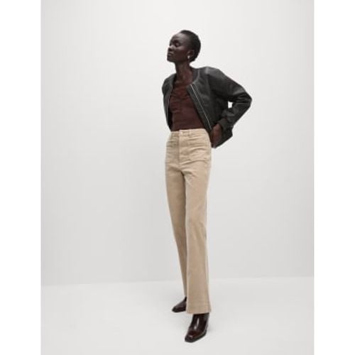 Womens Cord Patch Pocket Tea Dyed Flared Trousers - - M&S Collection - Modalova