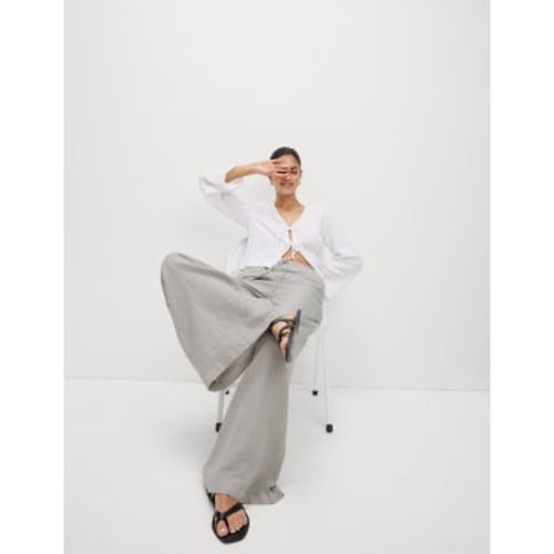 Womens Pure Linen Palazzo Trousers - - M&S Collection - Modalova