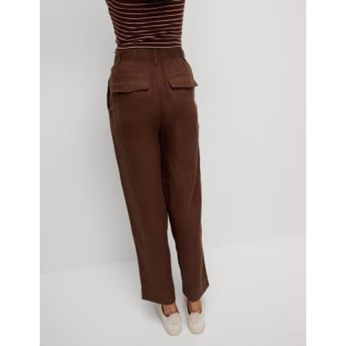 Womens Pure Linen Tapered Trousers - - M&S Collection - Modalova