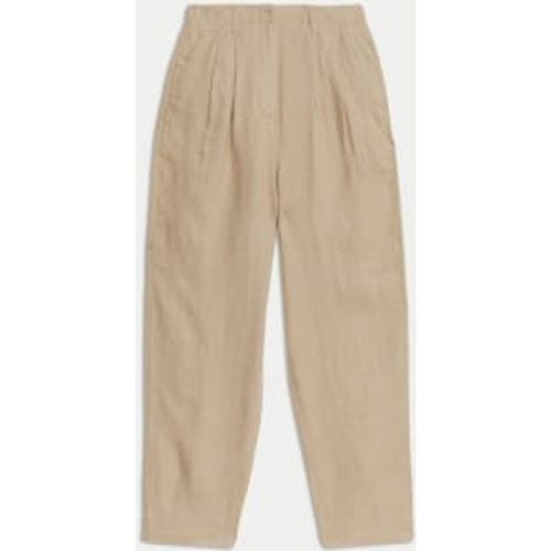 Womens Pure Linen Tapered Trousers - - M&S Collection - Modalova