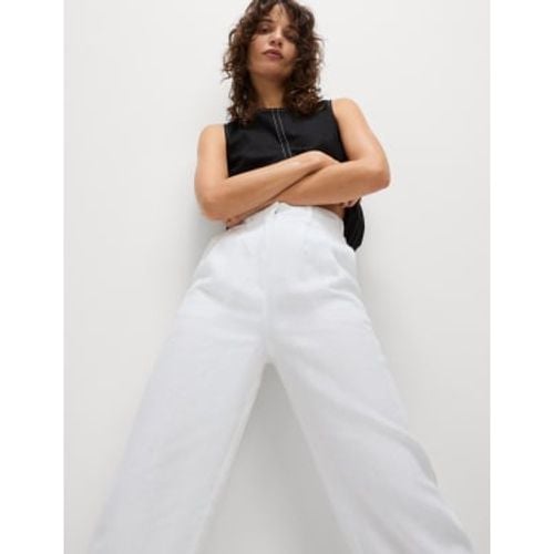 Womens Pure Linen Tapered Trousers - - M&S Collection - Modalova