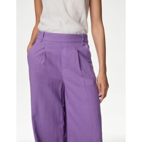 Womens Linen Rich Wide Leg Trousers - - M&S Collection - Modalova