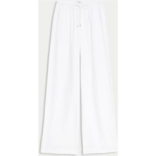 Womens Linen Blend Wide Leg Trousers - - M&S Collection - Modalova