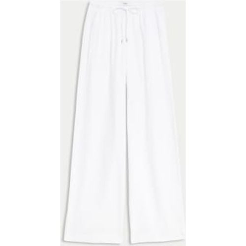 Womens Linen Blend Wide Leg Trousers - - M&S Collection - Modalova