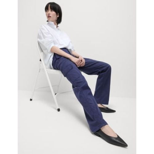 Womens Lyocell Rich Cargo Straight Leg Trousers - - M&S Collection - Modalova