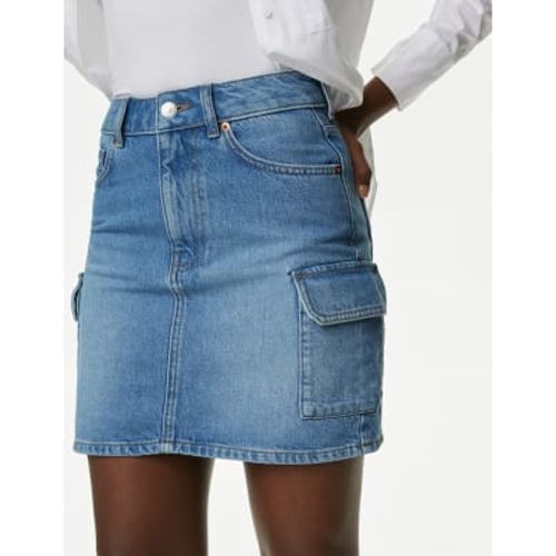 Womens Denim Mini Cargo Skirt - - M&S Collection - Modalova