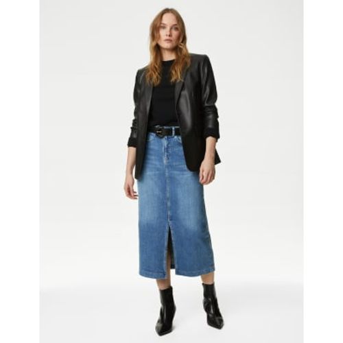 Womens Denim Midi Skirt - - M&S Collection - Modalova