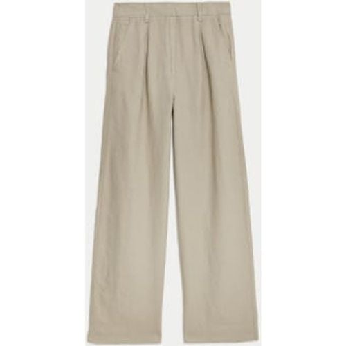 Womens Pure Linen Wide Leg Trousers - - M&S Collection - Modalova