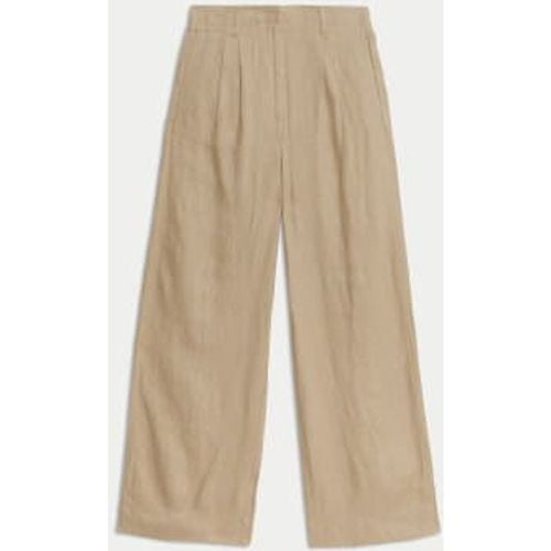 Womens Pure Linen Wide Leg Trousers - - M&S Collection - Modalova