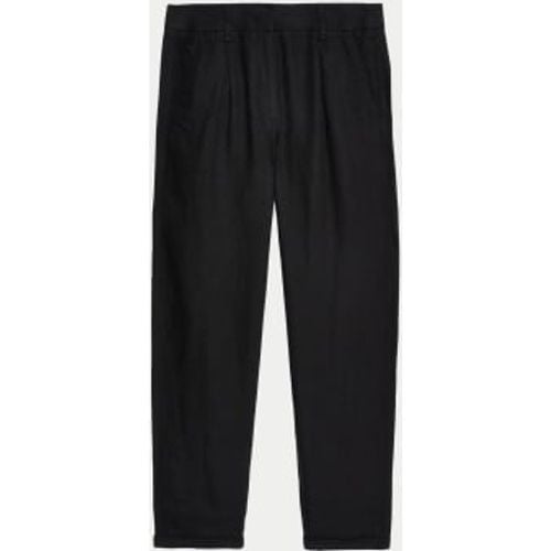 Womens Pure Linen Tapered Trousers - - M&S Collection - Modalova