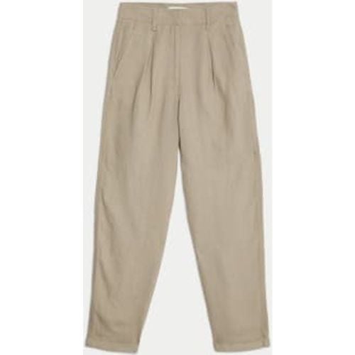 Womens Pure Linen Tapered Trousers - - M&S Collection - Modalova