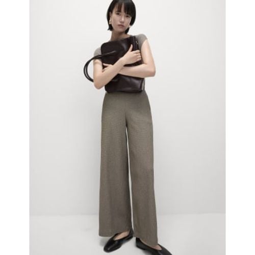 Womens Textured Wide Leg Trousers - - M&S Collection - Modalova