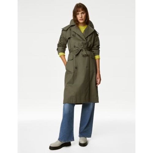 Womens Pure Cotton Stormwear™ Longline Trench Coat - - M&S Collection - Modalova