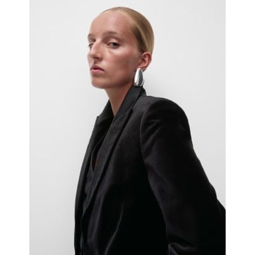 Womens Velvet Tailored Single Breasted Blazer - - M&S Collection - Modalova