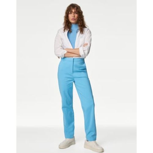 Womens Cotton Blend Slim Fit Ankle Grazer Trousers - - M&S Collection - Modalova