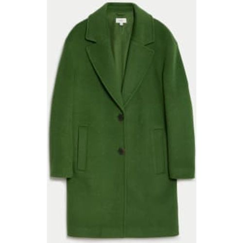 Womens Twill Single Breasted Relaxed Coat - - M&S Collection - Modalova