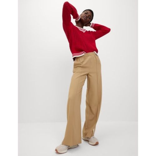 Womens Side Stripe Wide Leg Trousers - - M&S Collection - Modalova