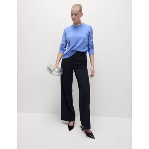 Womens Woven Wide Leg Trousers - - M&S Collection - Modalova