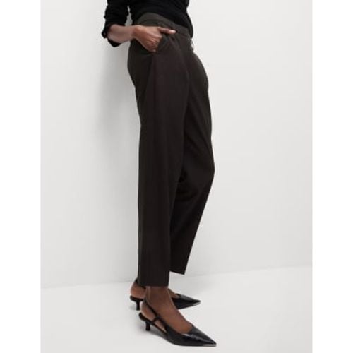 Womens Pleat Front Tapered Ankle Grazer Trousers - - M&S Collection - Modalova