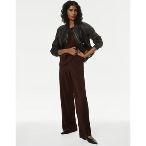 Womens Plisse Wide Leg Trousers - - M&S Collection - Modalova