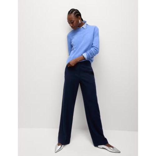 Womens Twill Tailored Wide Leg Trousers - - M&S Collection - Modalova