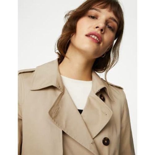 Womens Cotton Rich Belted Longline Trench Coat - - M&S Collection - Modalova