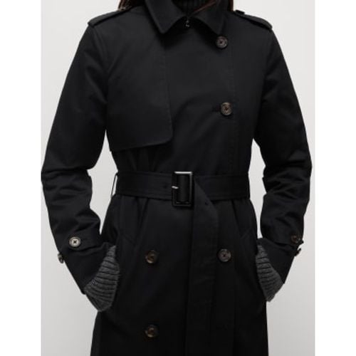 Womens Cotton Rich Belted Longline Trench Coat - - M&S Collection - Modalova