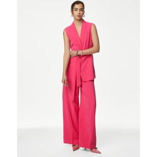 Womens Satin Tailored Wide Leg Trousers - - M&S Collection - Modalova