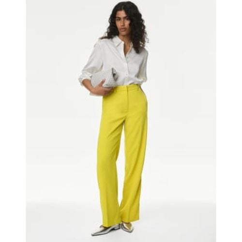 Womens Crepe Tailored Straight Leg Trousers - - M&S Collection - Modalova