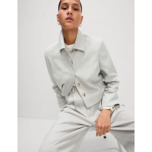 Womens Collared Cropped Jacket - M&S Collection - Modalova